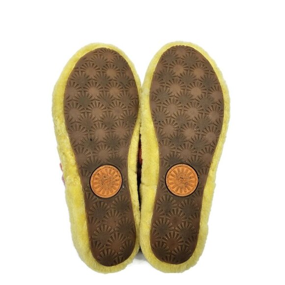 UGG Fluff Yeah Pride Slide Womens 10/Mens 12 Yellow Sheepskin - Picture 10 of 10